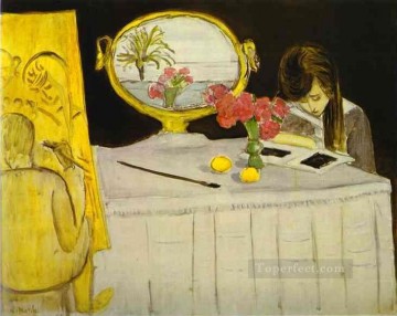 Fauvismo Painting - La lección de pintura 1919 fauvista